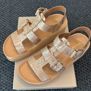 Donald Pliner Jesmin Platform Fisherman Sandals, Camel, Size 7.5